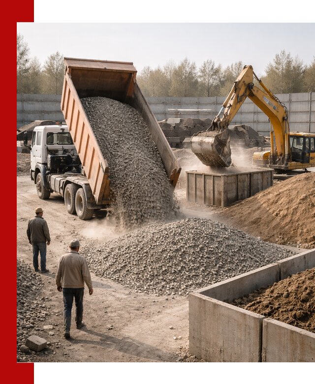 Доставка нерудных материалов с погрузкой и разгрузкой в Заинске