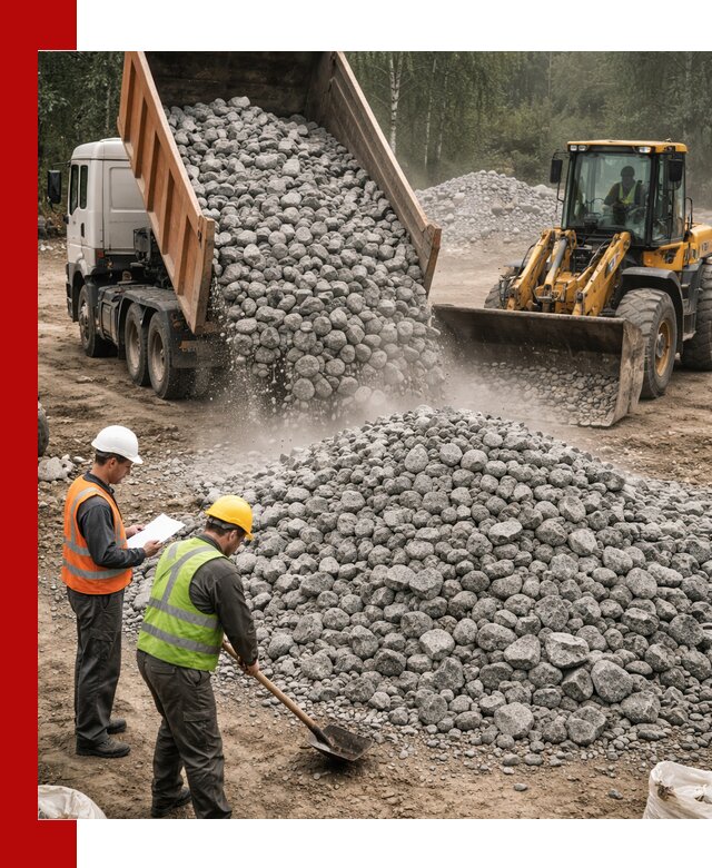 Гранитный щебень фракция 70-150 доставка в Заинске