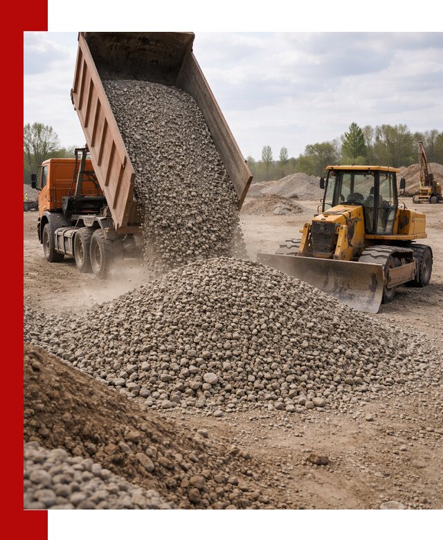 Доставка гравийного щебня фракции 40-70 в Заинске