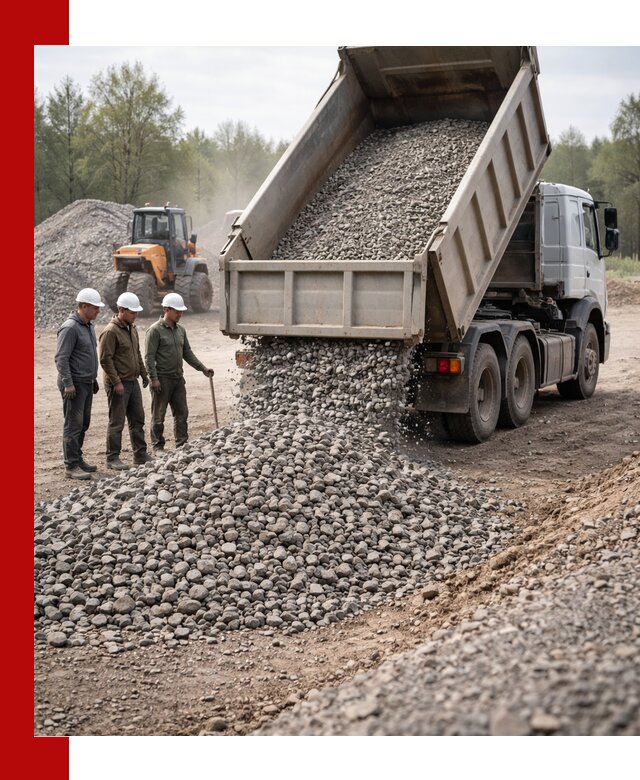 Доставка гравийного щебня фракции 70-120 в Заинске