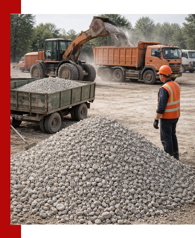 Доставка известнякового щебня фракция 20–40 в Заинске