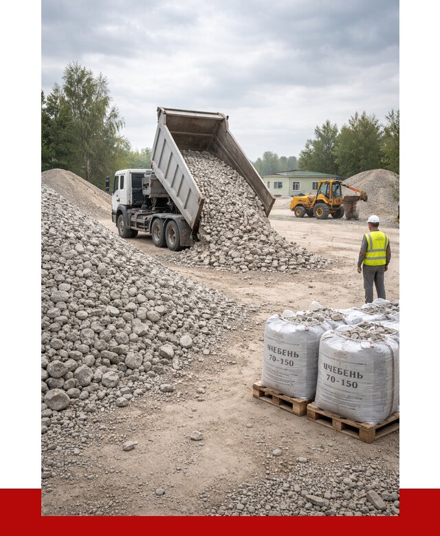 Известняковый щебень фракция 70-150 в Заинске от 1271 р. | ПРОНЕРУДЗнс