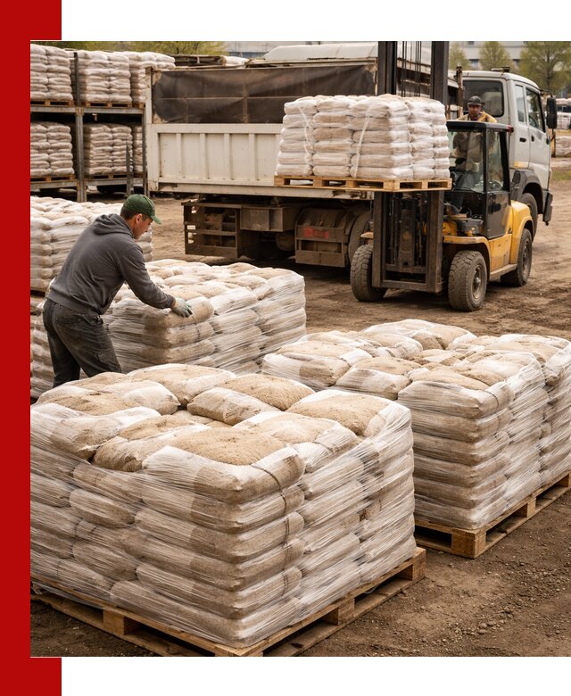 Карьерный песок в мешках с доставкой в Заинске