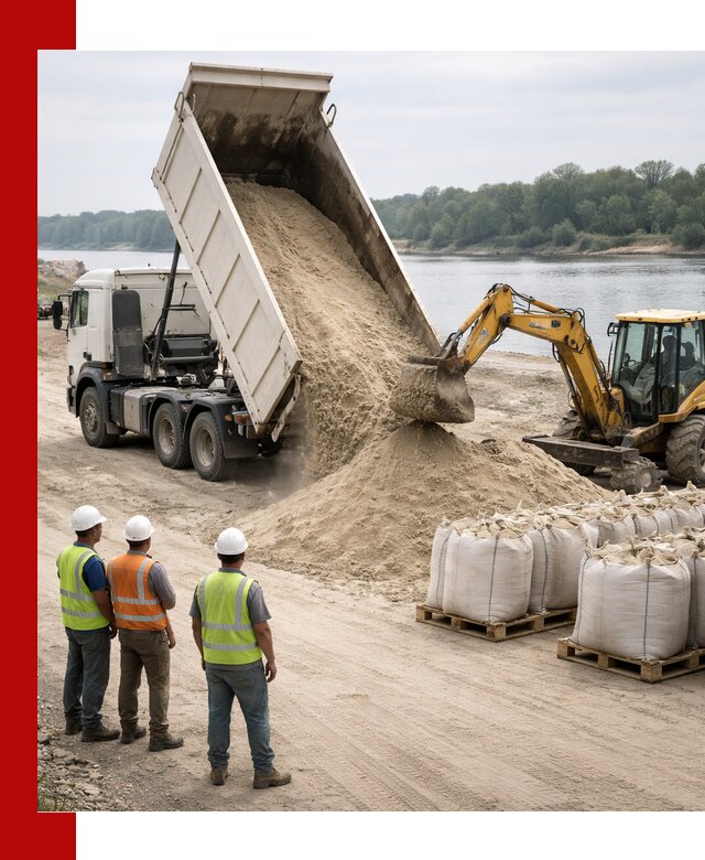 Доставка речного песка в Заинске самосвалами и погрузкой