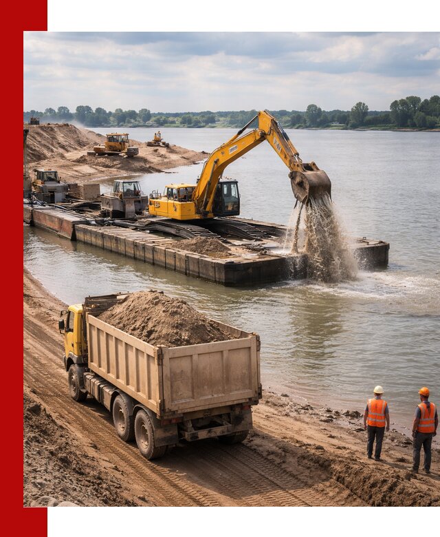 Намывной песок с доставкой в Заинске оптом и в розницу