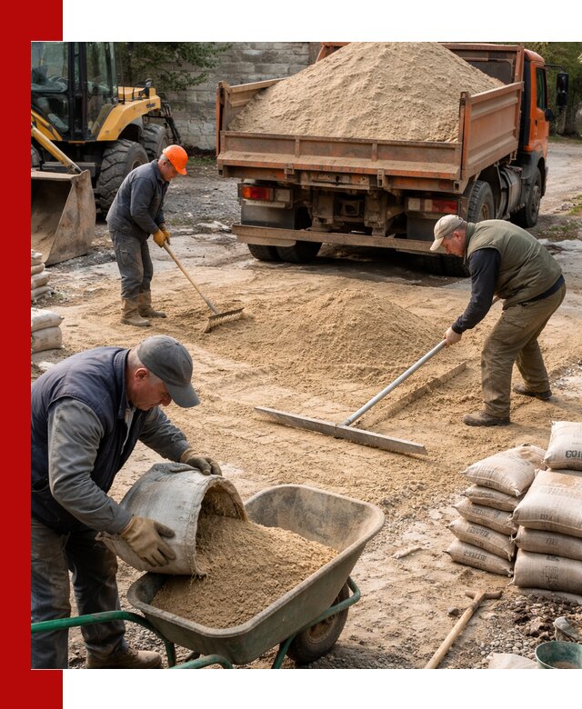 Поставка песка для стяжки в Заинске с быстрой доставкой