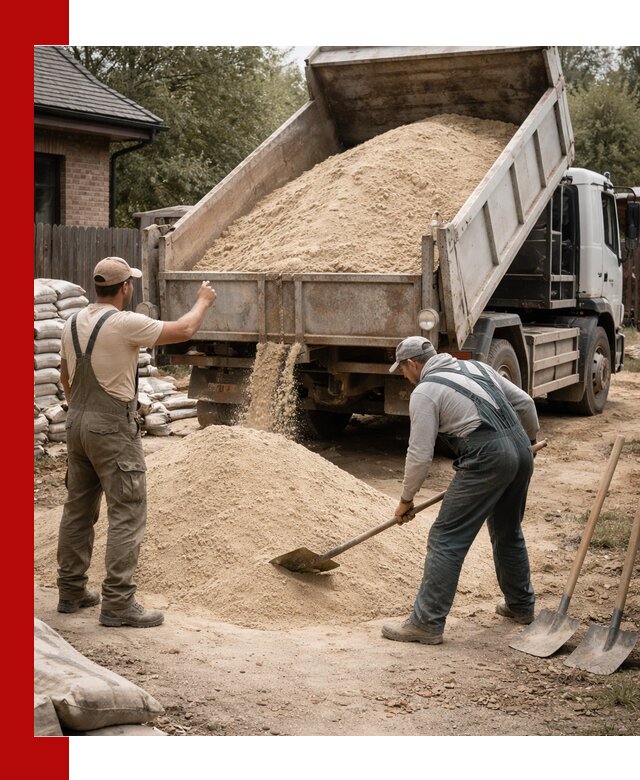 Песок для штукатурки с доставкой в Заинске качественный и чистый