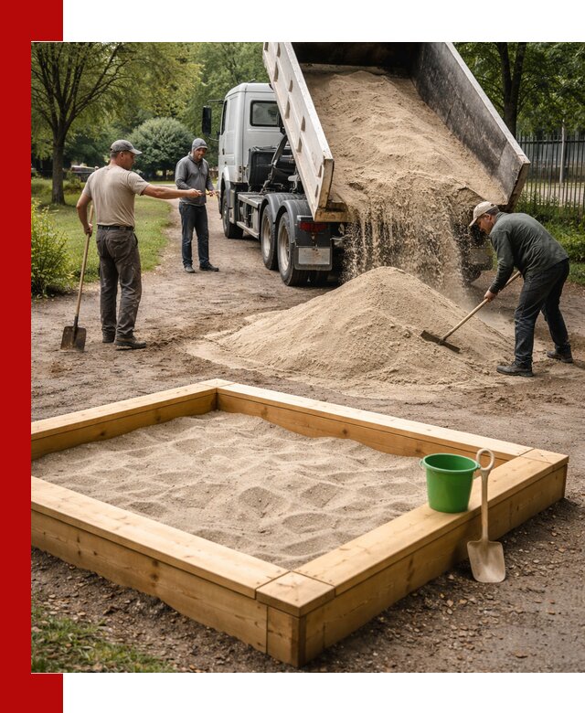Песок для песочницы с доставкой в Заинске недорого и чистый