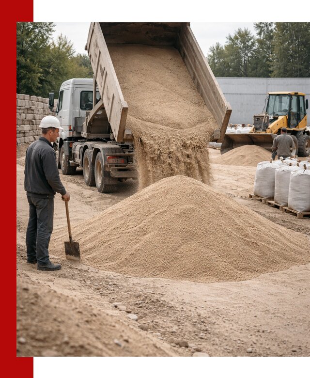 Кварцевый песок фракция 0–3 мм с доставкой в Заинске