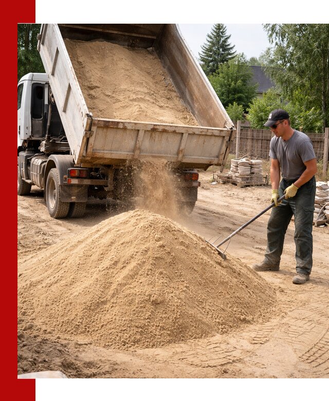 Доставка сухого песка самосвалами в Заинске