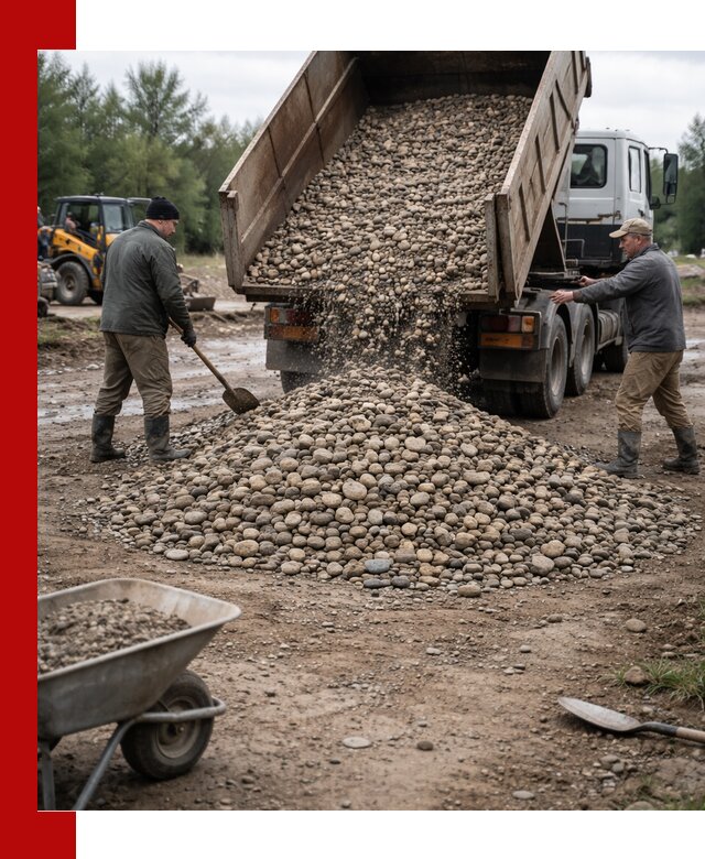 Доставка гальки речной оптом и в розницу в Заинске