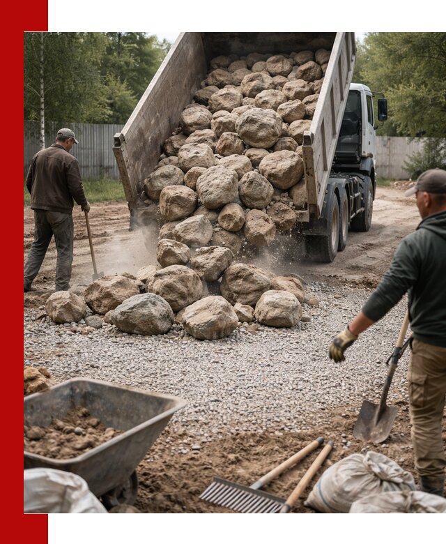Доставка и укладка булыжника в Заинске