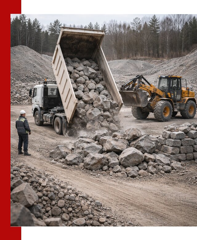 Доставка и продажа бутового гранитного камня в Заинске