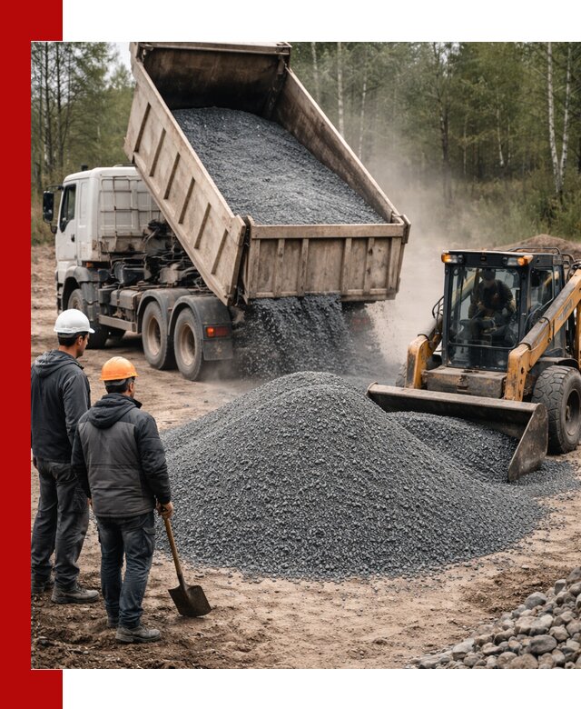 Гранитный отсев 0-5 с доставкой и разгрузкой в Заинске