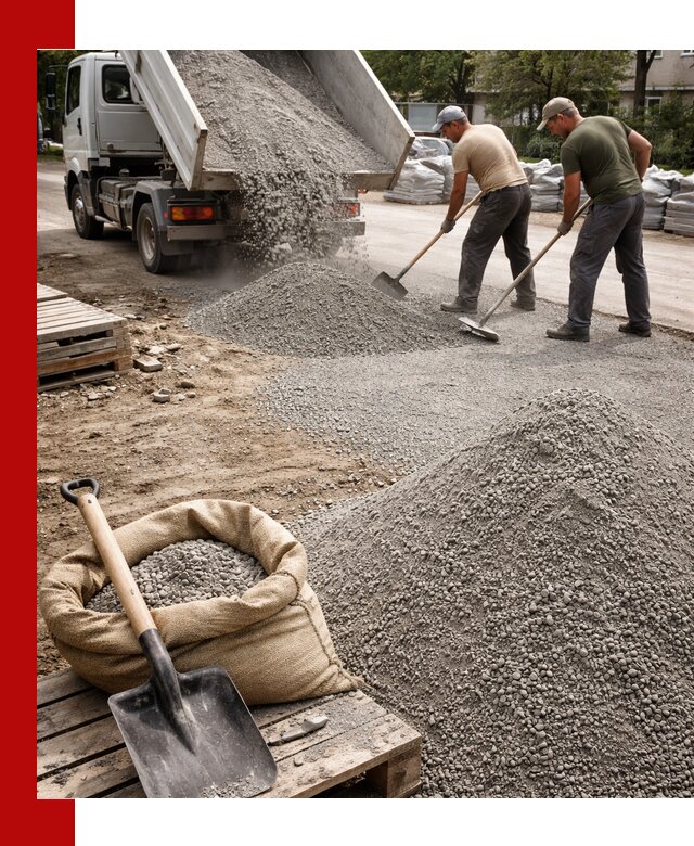 Отсев для тротуарной плитки в Заинске — доставка и укладка