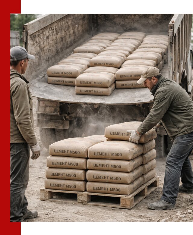 Цемент М500 с доставкой самосвалом в Заинске