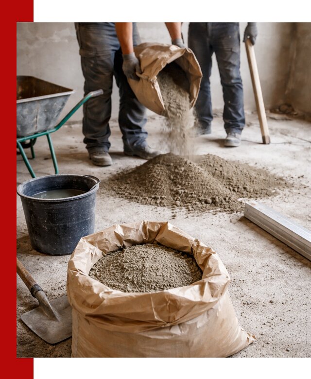 Доставка сухой смеси для стяжки в Заинске