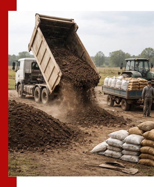 Доставка грунта и удобрений оптом в Заинске для сельхоз и строительства