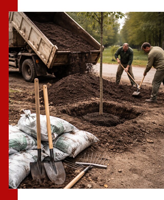 Грунт для посадки деревьев в Заинске — доставка и подготовка почвы