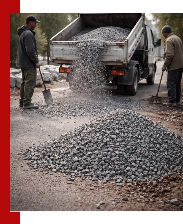 Гранитная крошка для посыпки дорог и тротуаров в Заинске