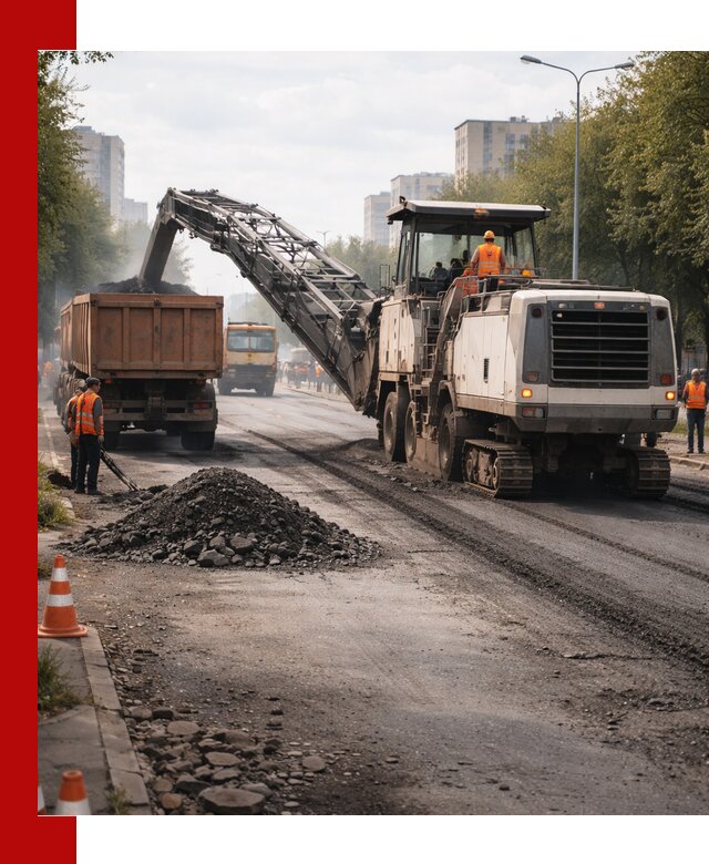 Фрезерованный асфальт в Заинске — удаление и вывоз старого покрытия