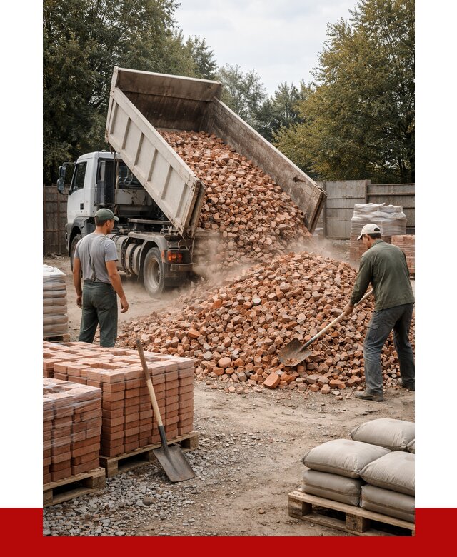Бой кирпича в Заинске с доставкой от 4271 руб/куб | ПРОНЕРУДЗнс