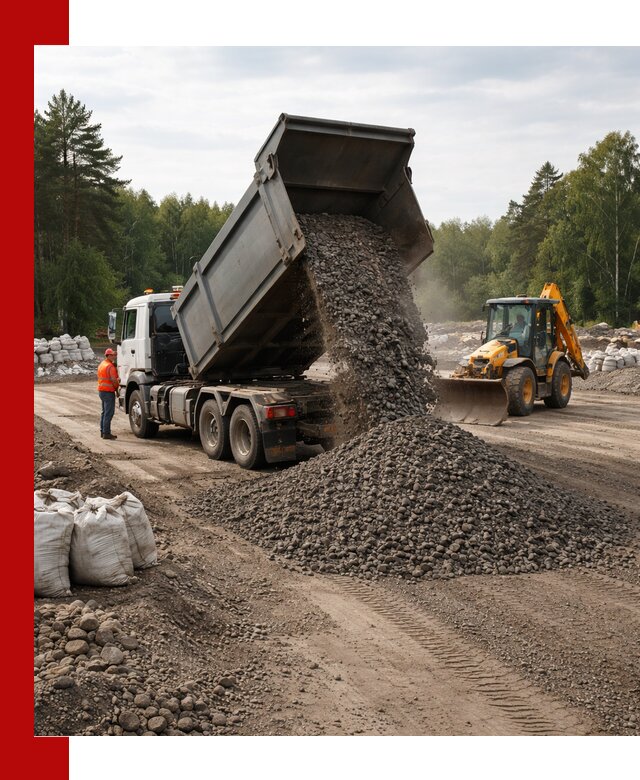 Доставка дробленого асфальта в Заинске для дорожных работ