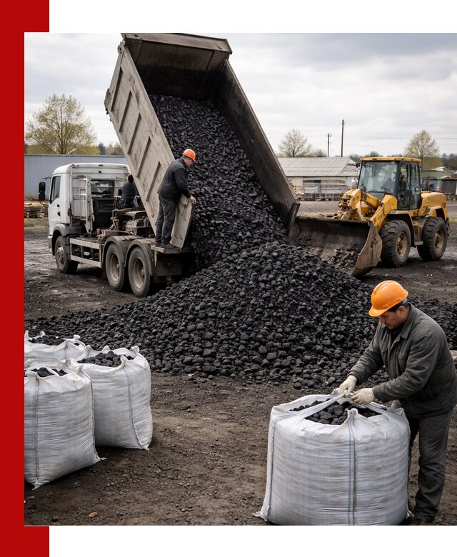 Доставка каменного угля в Заинске оптом и в розницу