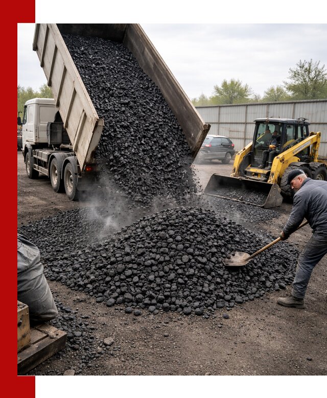 Доставка угля орех в Заинске оптом и в розницу