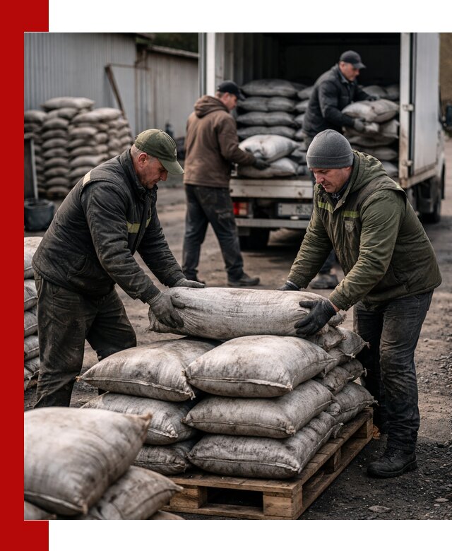 Доставка угля в мешках по выгодным ценам в Заинске